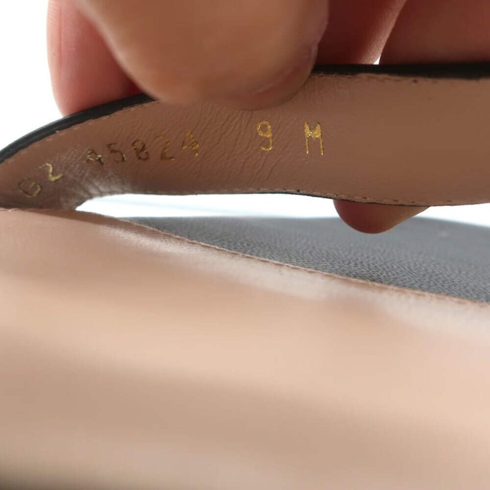 Stuart Weitzman Square Nudist Sandals Black Leather Size 9 Ankle Strap Heels NEW - Picture 9 of 10